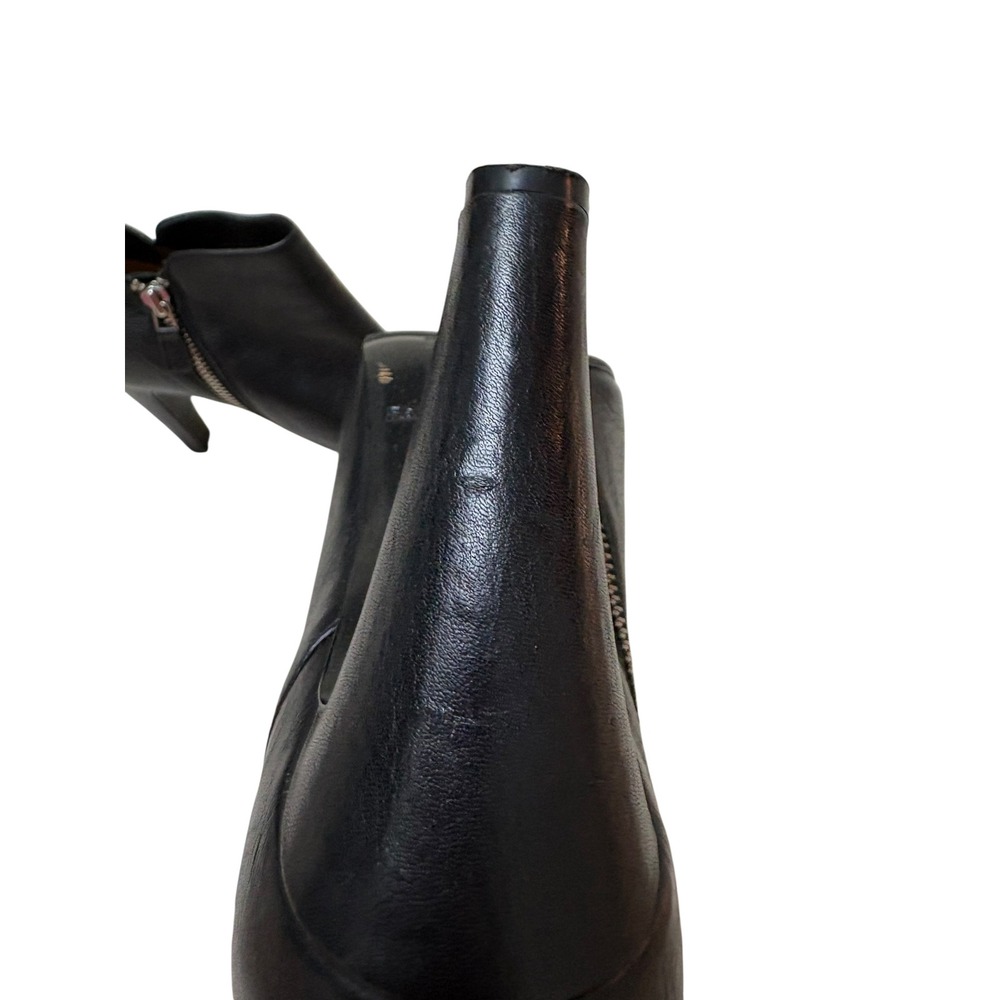 See by Chloe Black Leather Side Zip Heeled Ankle Booties - EU39.5 ~US9 - Picture 9 of 11